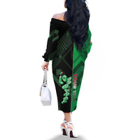 Personalized Italy Lombardy Family Matching Off The Shoulder Long Sleeve Dress and Hawaiian Shirt Isometric Style - Wonder Print Shop