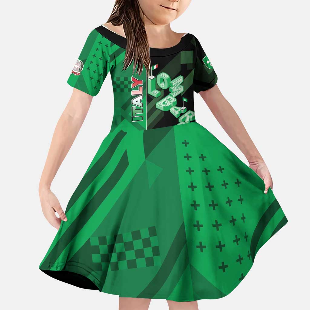 Personalized Italy Lombardy Family Matching Puletasi and Hawaiian Shirt Isometric Style - Wonder Print Shop