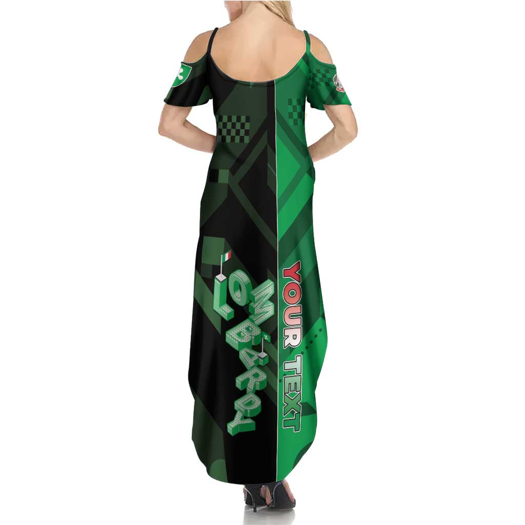 Personalized Italy Lombardy Family Matching Summer Maxi Dress and Hawaiian Shirt Isometric Style - Wonder Print Shop