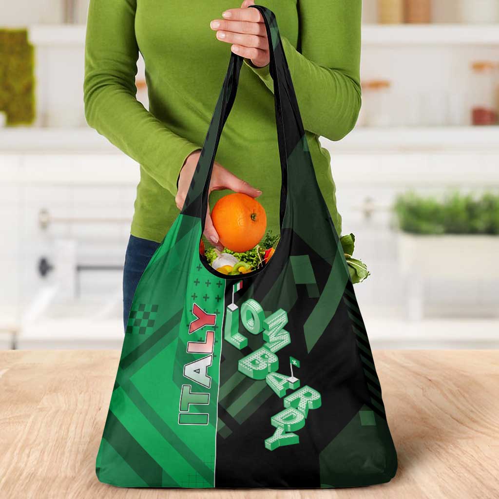 Italy Lombardy Grocery Bag Isometric Style - Wonder Print Shop