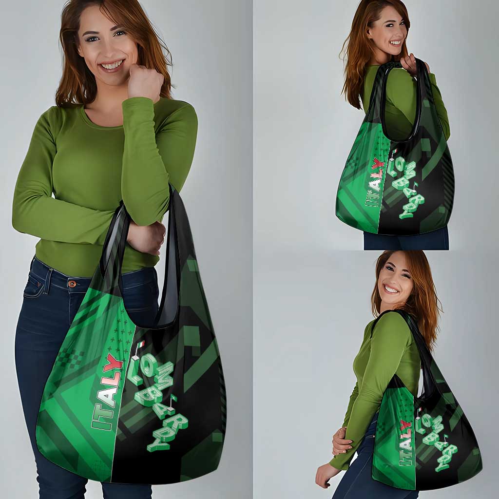 Italy Lombardy Grocery Bag Isometric Style - Wonder Print Shop