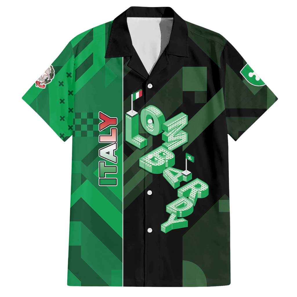Personalized Italy Lombardy Hawaiian Shirt Isometric Style - Wonder Print Shop