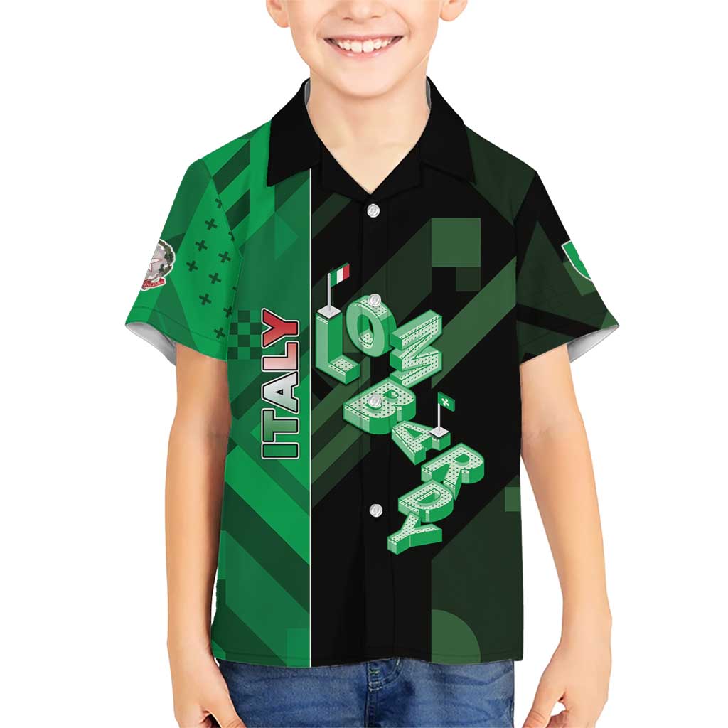 Personalized Italy Lombardy Hawaiian Shirt Isometric Style - Wonder Print Shop
