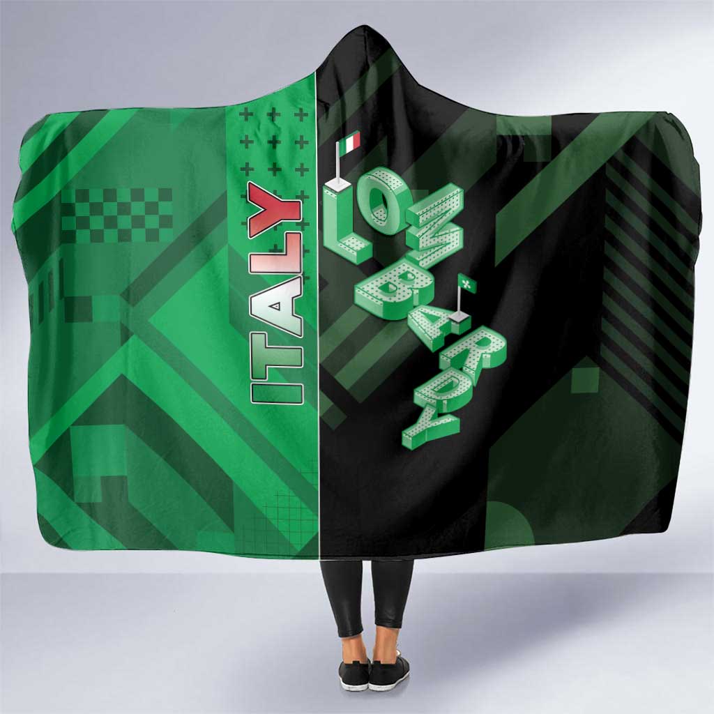 Italy Lombardy Hooded Blanket Isometric Style - Wonder Print Shop