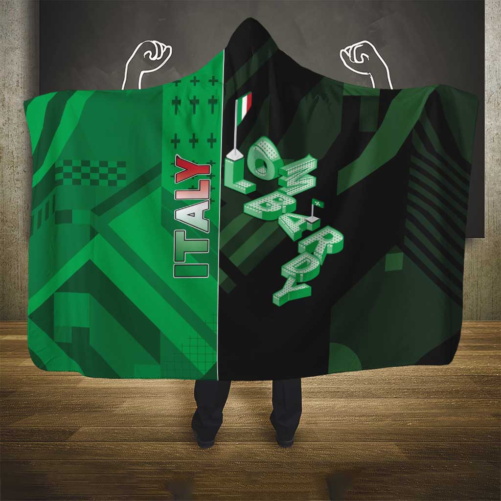 Italy Lombardy Hooded Blanket Isometric Style - Wonder Print Shop