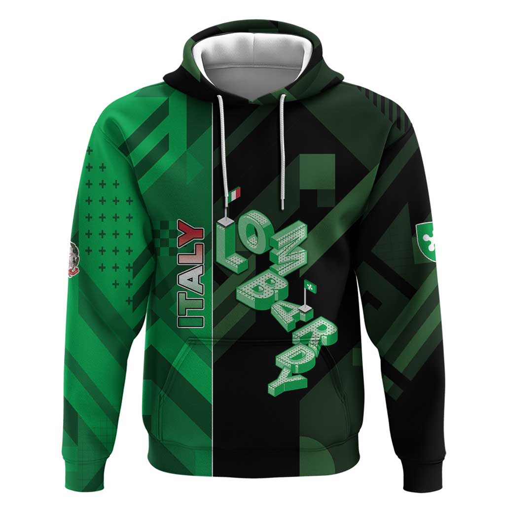 Personalized Italy Lombardy Hoodie Isometric Style - Wonder Print Shop