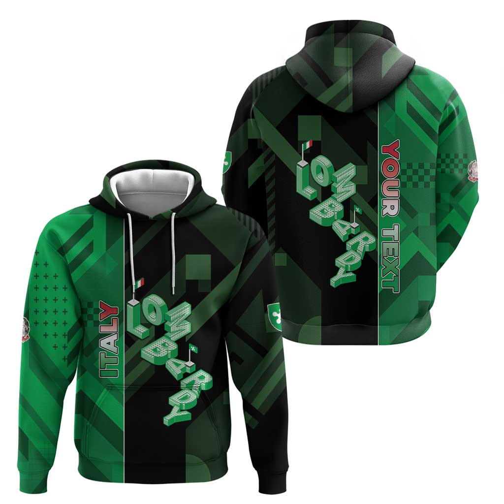 Personalized Italy Lombardy Hoodie Isometric Style - Wonder Print Shop