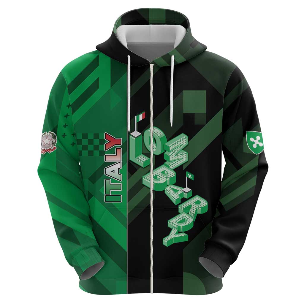Personalized Italy Lombardy Hoodie Isometric Style - Wonder Print Shop