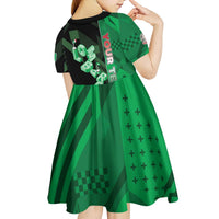 Personalized Italy Lombardy Kid Short Sleeve Dress Isometric Style - Wonder Print Shop