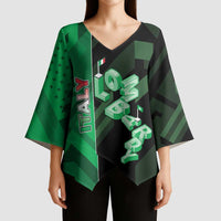 Personalized Italy Lombardy Kimono Sleeve Blouse Isometric Style - Wonder Print Shop