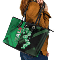 Italy Lombardy Leather Tote Bag Isometric Style - Wonder Print Shop