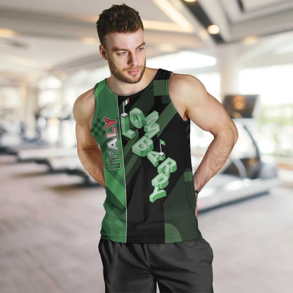 Personalized Italy Lombardy Men Tank Top Isometric Style - Wonder Print Shop