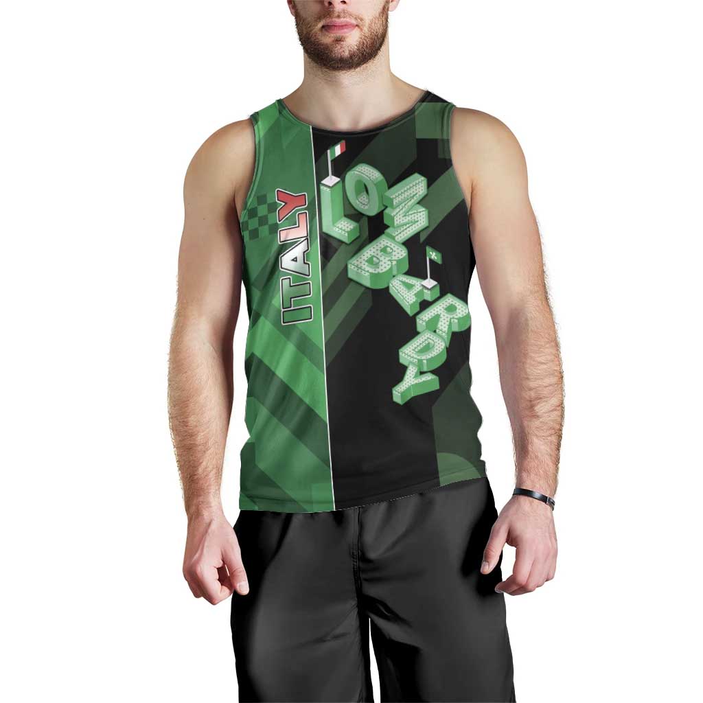 Personalized Italy Lombardy Men Tank Top Isometric Style - Wonder Print Shop