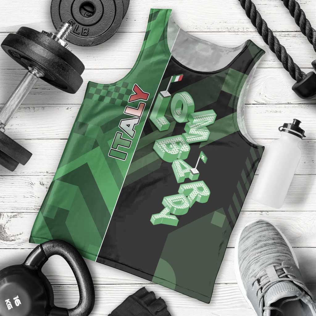 Personalized Italy Lombardy Men Tank Top Isometric Style - Wonder Print Shop