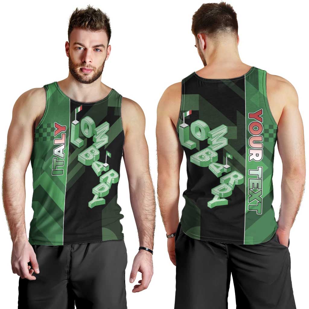 Personalized Italy Lombardy Men Tank Top Isometric Style - Wonder Print Shop