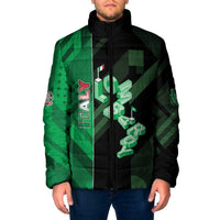 Personalized Italy Lombardy Padded Jacket Isometric Style - Wonder Print Shop
