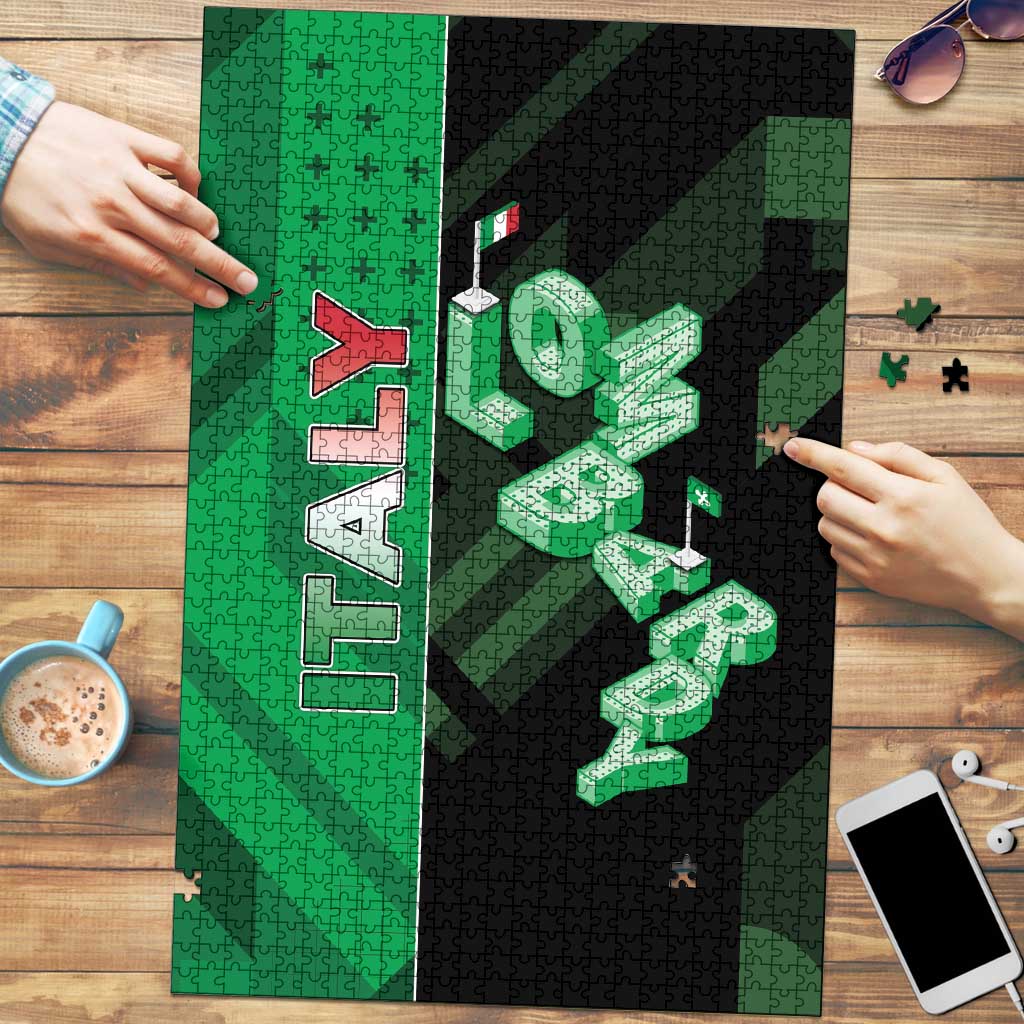 Italy Lombardy Puzzle Isometric Style - Wonder Print Shop
