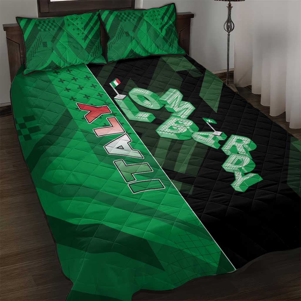 Italy Lombardy Quilt Bed Set Isometric Style - Wonder Print Shop