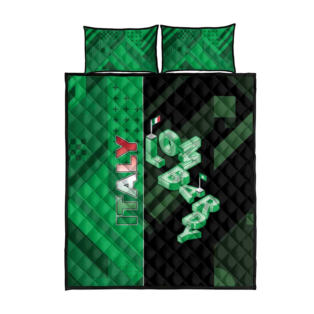 Italy Lombardy Quilt Bed Set Isometric Style - Wonder Print Shop