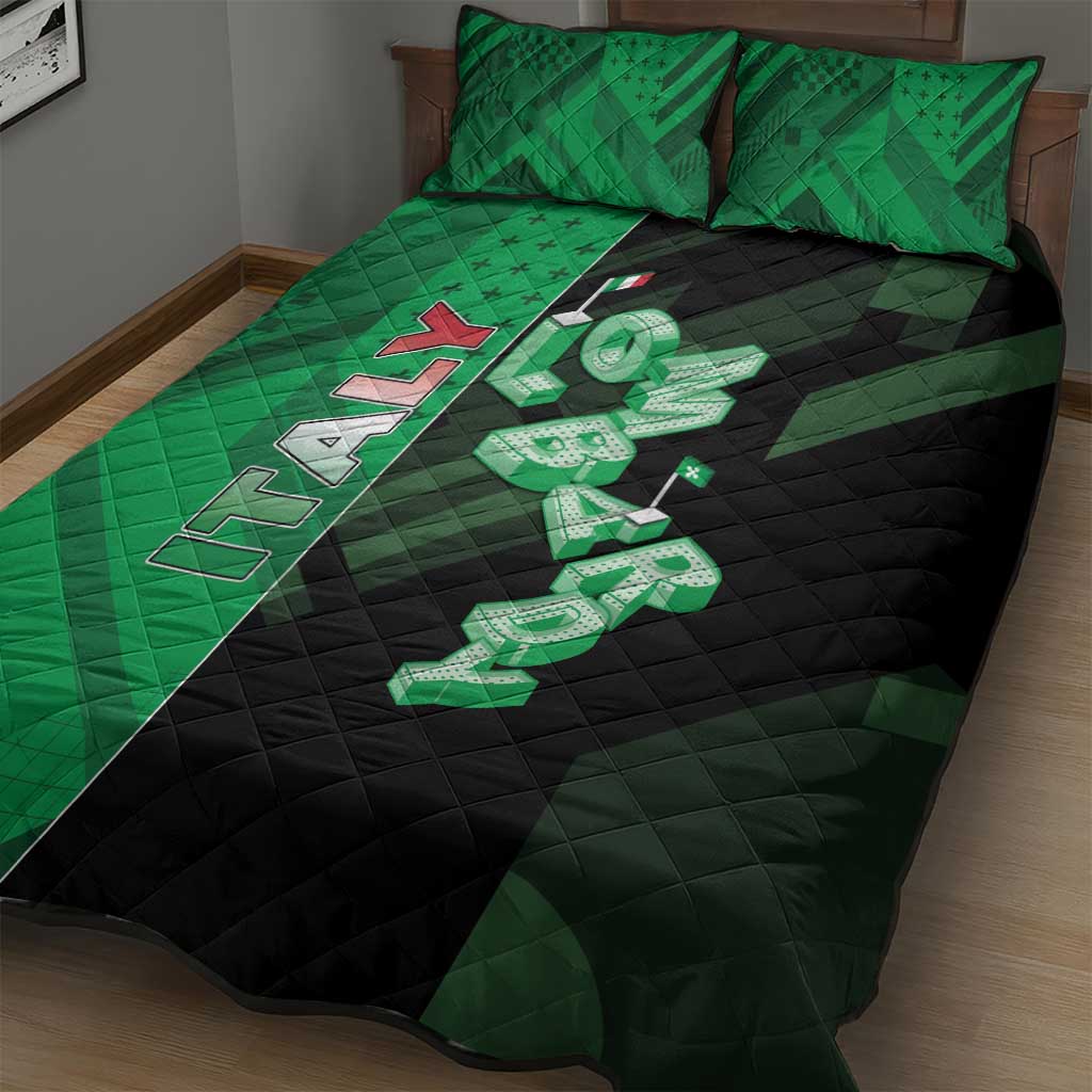 Italy Lombardy Quilt Bed Set Isometric Style - Wonder Print Shop