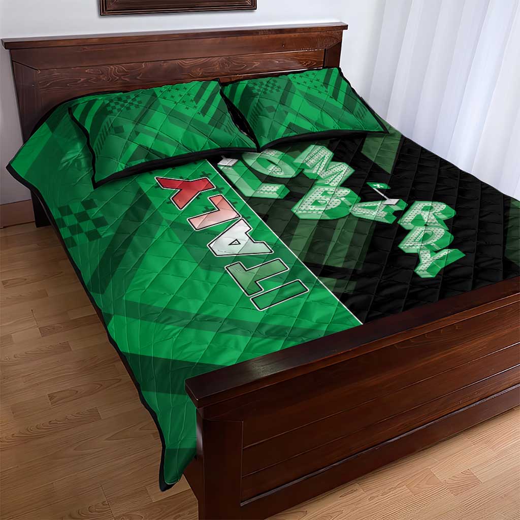 Italy Lombardy Quilt Bed Set Isometric Style - Wonder Print Shop