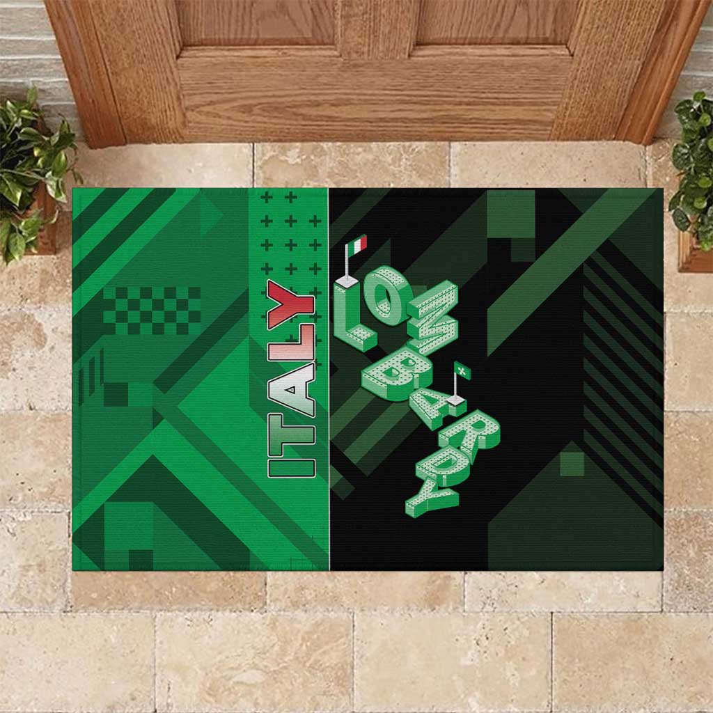 Italy Lombardy Rubber Doormat Isometric Style - Wonder Print Shop
