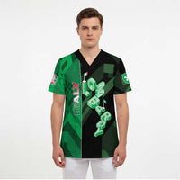 Personalized Italy Lombardy Scrub Top Isometric Style - Wonder Print Shop