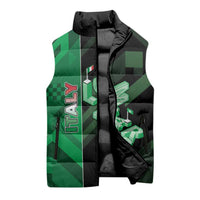 Personalized Italy Lombardy Sleeveless Puffer Jacket Isometric Style - Wonder Print Shop