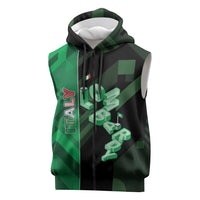 Personalized Italy Lombardy Sleeveless Zip Hoodie Isometric Style - Wonder Print Shop