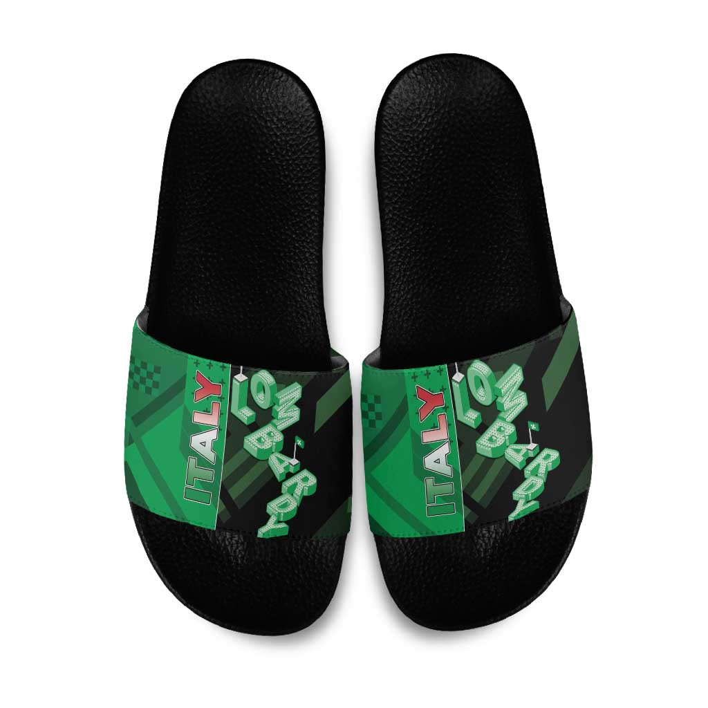 Italy Lombardy Slide Sandals Isometric Style - Wonder Print Shop