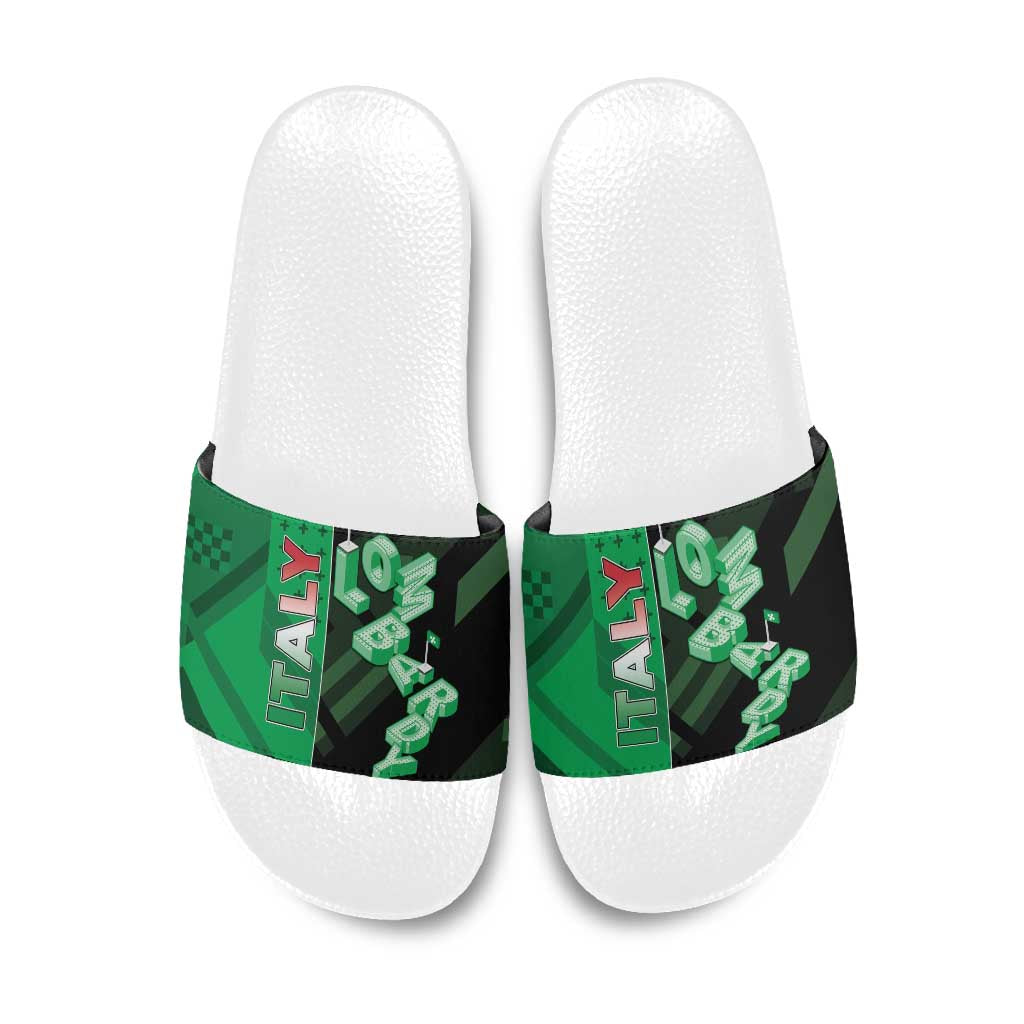 Italy Lombardy Slide Sandals Isometric Style - Wonder Print Shop