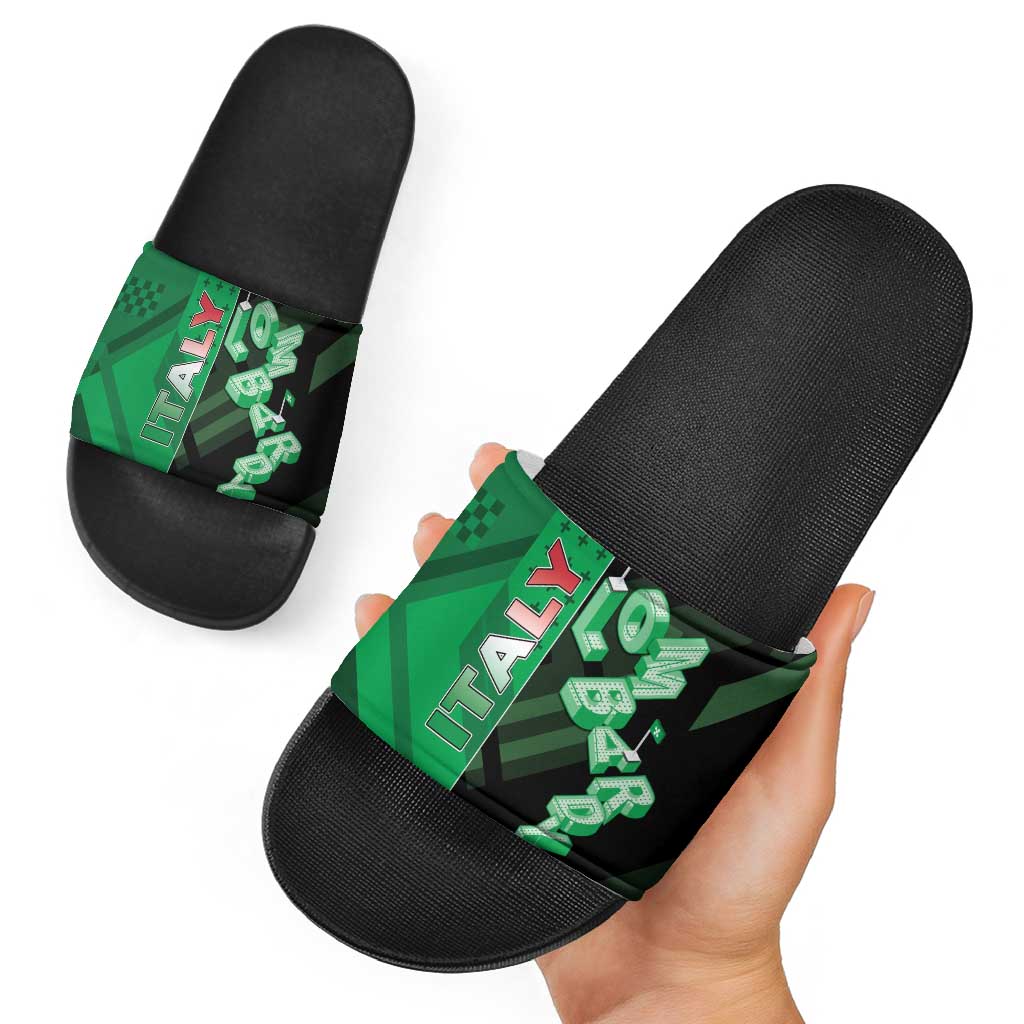 Italy Lombardy Slide Sandals Isometric Style - Wonder Print Shop
