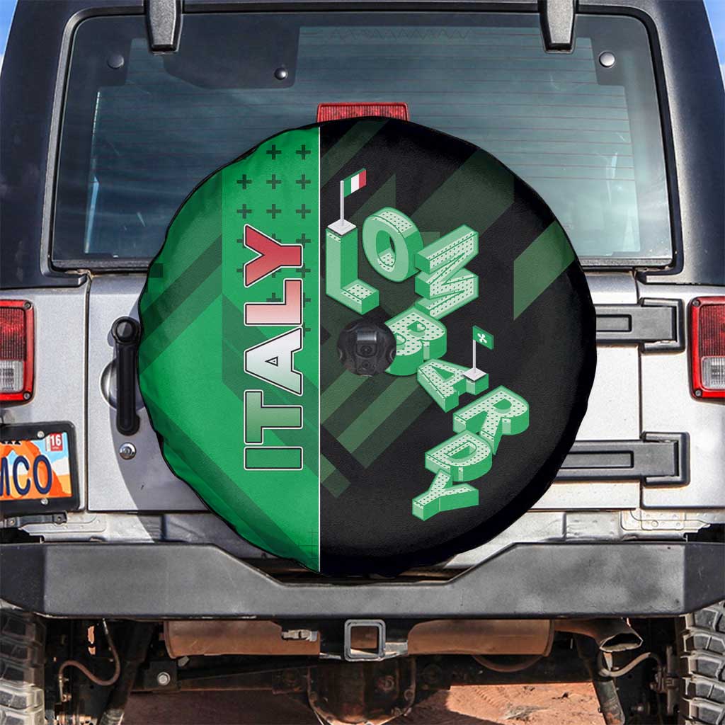 Italy Lombardy Spare Tire Cover Isometric Style - Wonder Print Shop