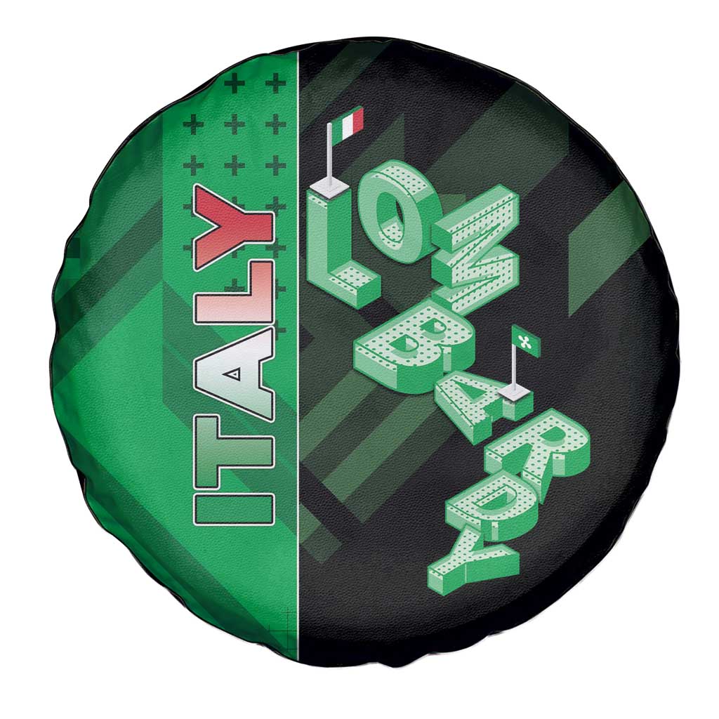 Italy Lombardy Spare Tire Cover Isometric Style - Wonder Print Shop