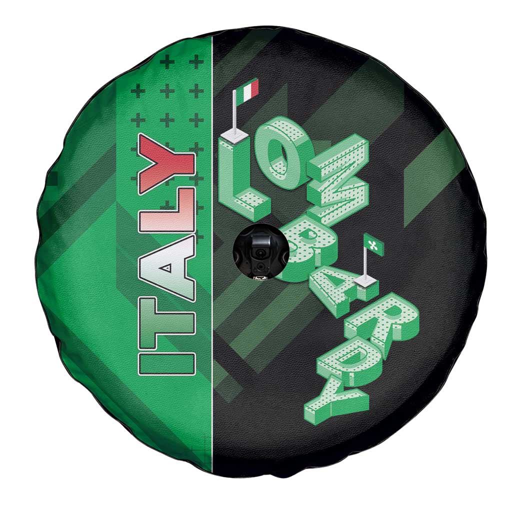 Italy Lombardy Spare Tire Cover Isometric Style - Wonder Print Shop