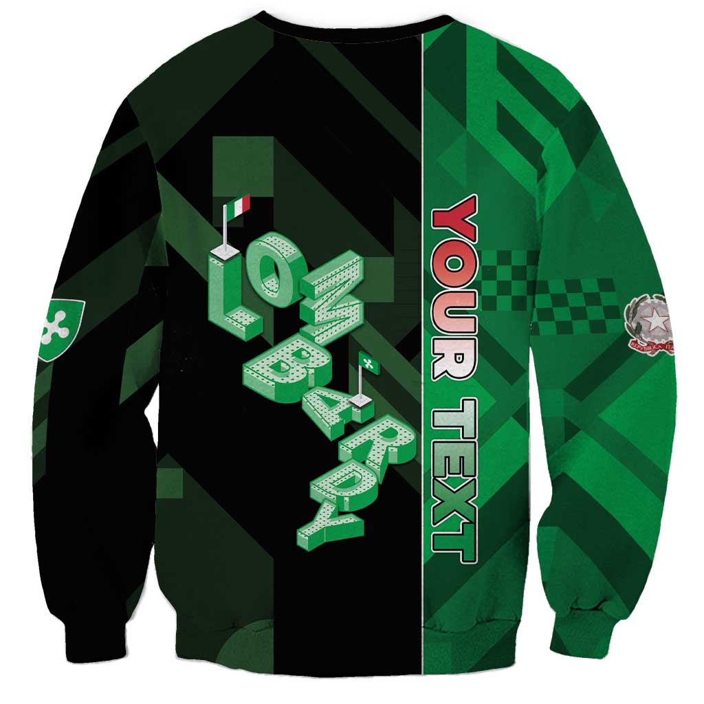 Personalized Italy Lombardy Sweatshirt Isometric Style - Wonder Print Shop