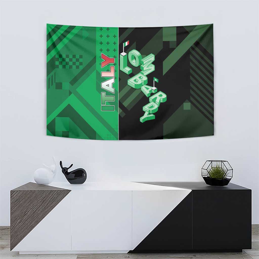 Italy Lombardy Tapestry Isometric Style - Wonder Print Shop