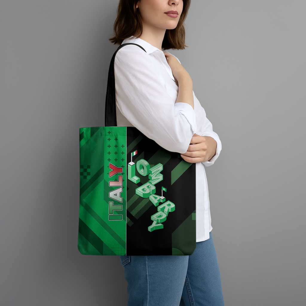 Italy Lombardy Tote Bag Isometric Style - Wonder Print Shop