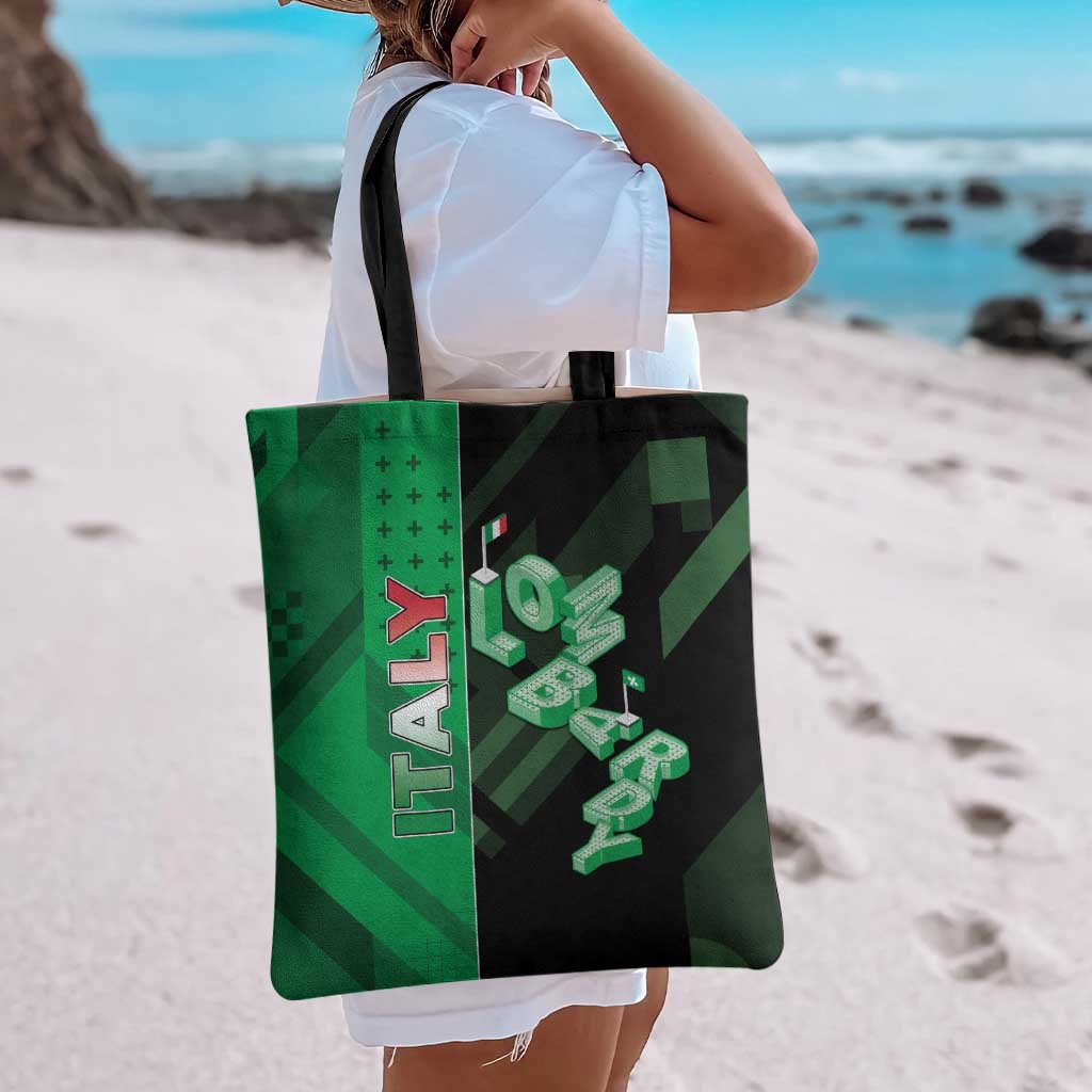 Italy Lombardy Tote Bag Isometric Style - Wonder Print Shop