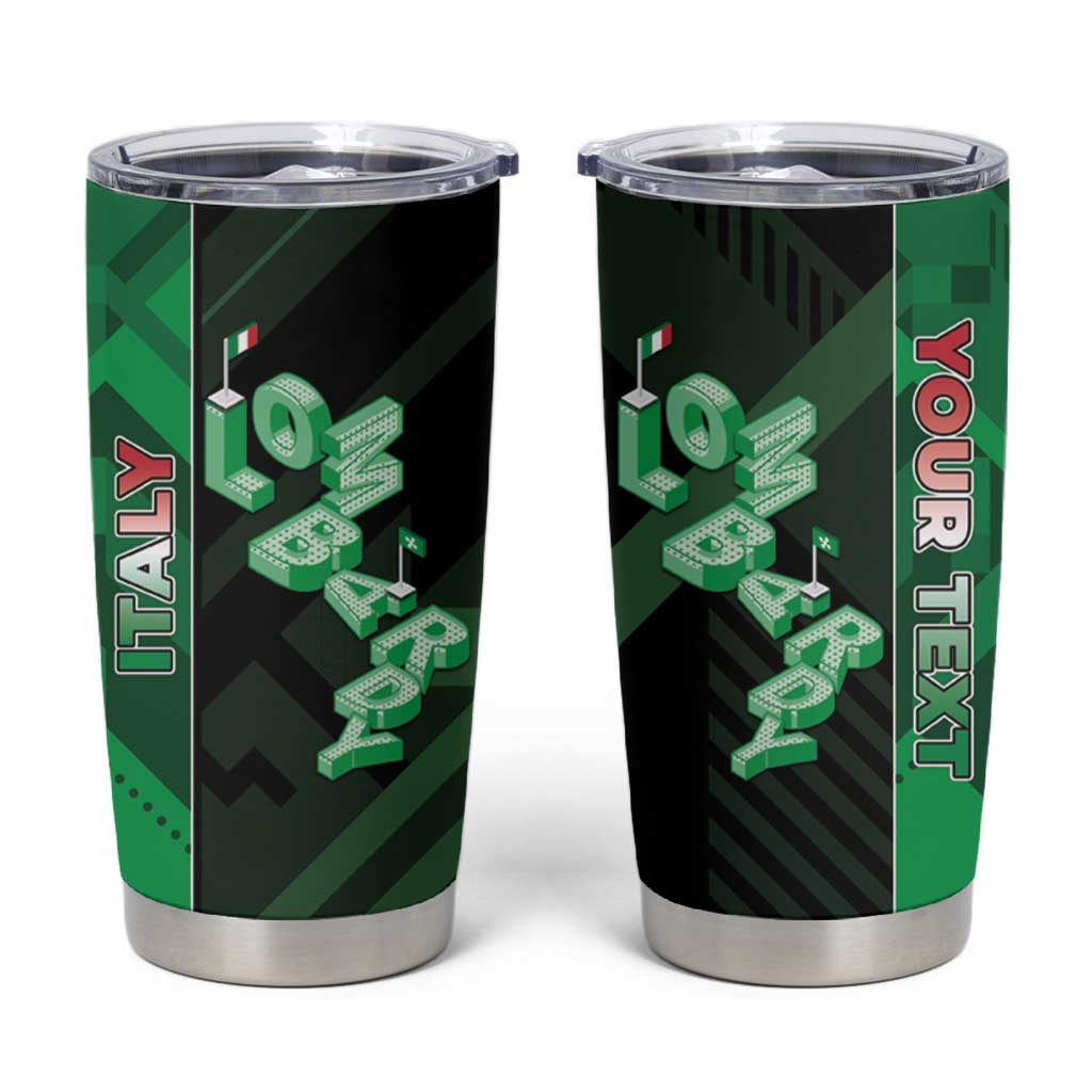 Personalized Italy Lombardy Tumbler Cup Isometric Style - Wonder Print Shop