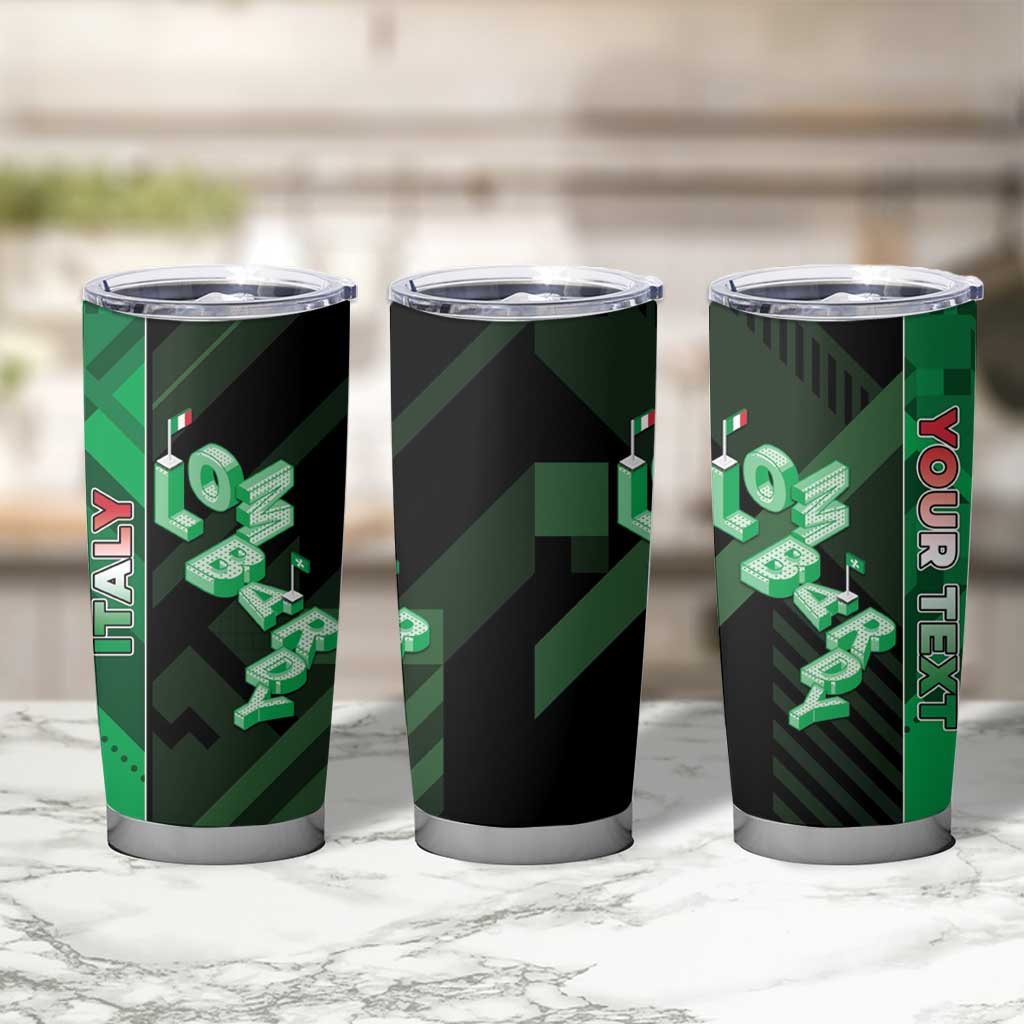 Personalized Italy Lombardy Tumbler Cup Isometric Style - Wonder Print Shop