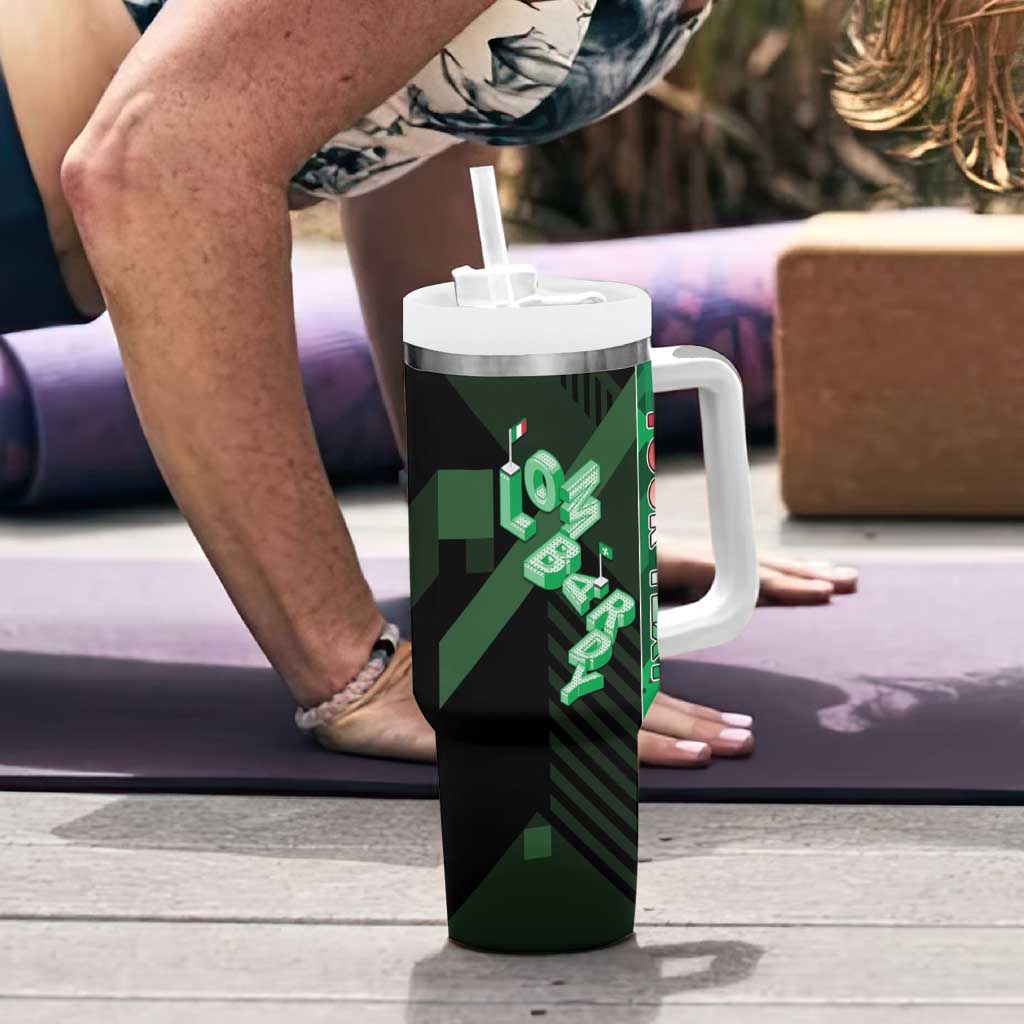 Personalized Italy Lombardy Tumbler With Handle Isometric Style - Wonder Print Shop