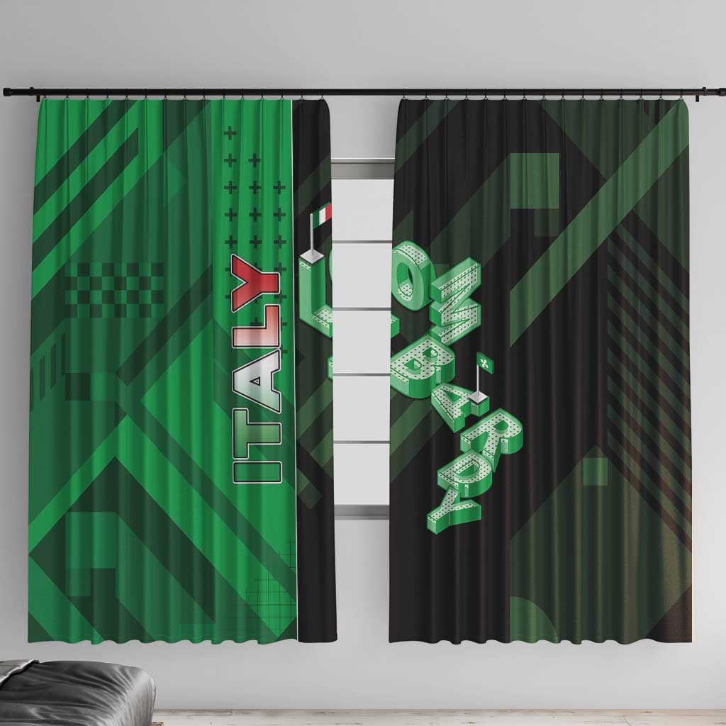 Italy Lombardy Window Curtain Isometric Style - Wonder Print Shop