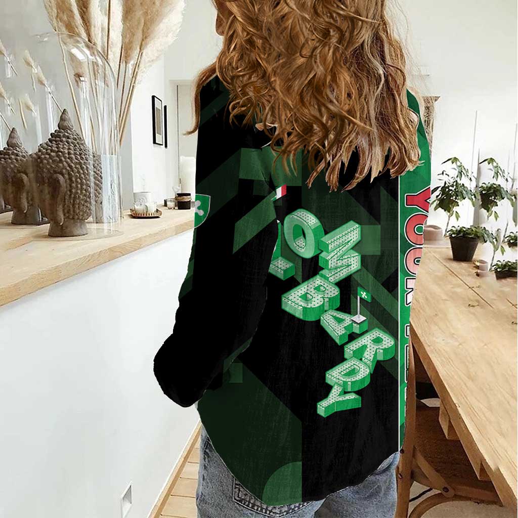 Personalized Italy Lombardy Women Casual Shirt Isometric Style - Wonder Print Shop
