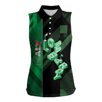 Personalized Italy Lombardy Women Sleeveless Polo Shirt Isometric Style - Wonder Print Shop