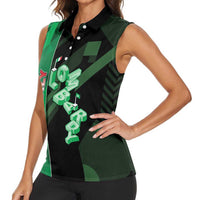 Personalized Italy Lombardy Women Sleeveless Polo Shirt Isometric Style - Wonder Print Shop