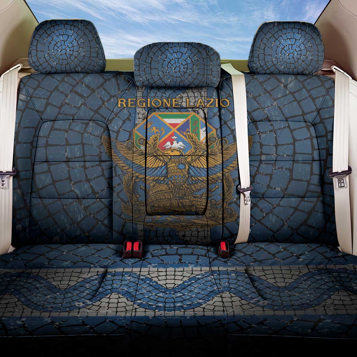 Italy Lazio Back Car Seat Cover Roman Eagle Heritage - Wonder Print Shop