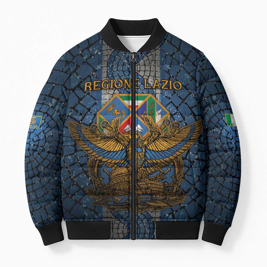 Personalized Italy Lazio Bomber Puffer Jacket Roman Eagle Heritage - Wonder Print Shop