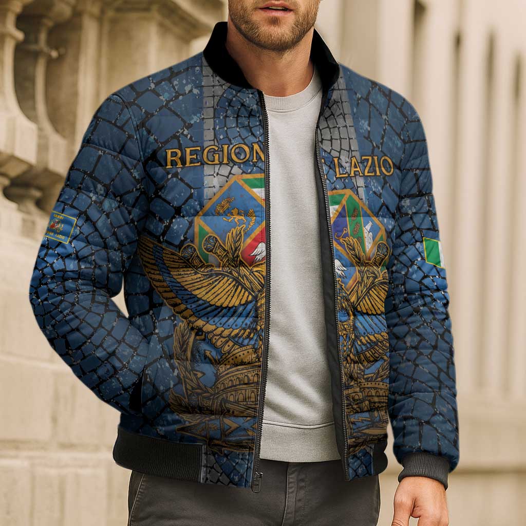 Personalized Italy Lazio Bomber Puffer Jacket Roman Eagle Heritage - Wonder Print Shop