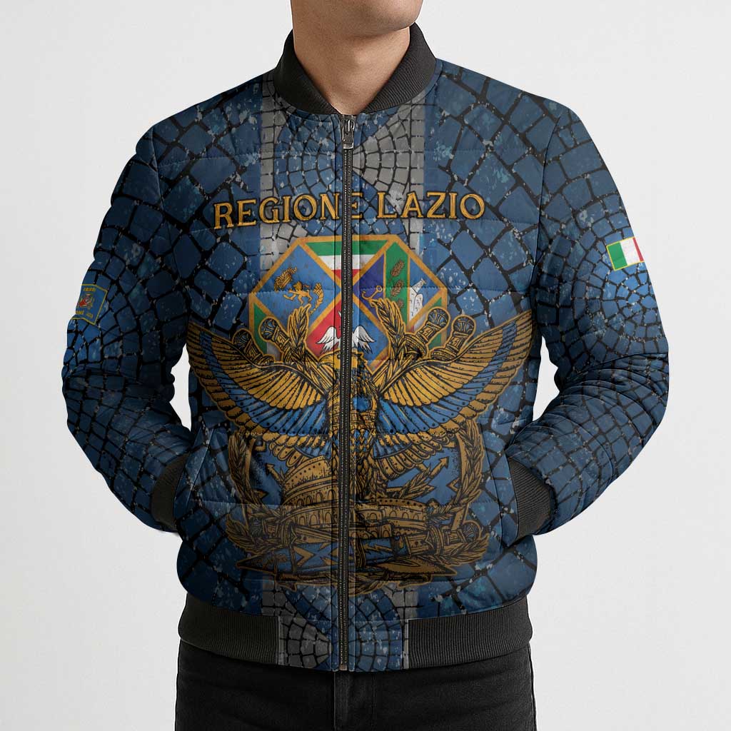 Personalized Italy Lazio Bomber Puffer Jacket Roman Eagle Heritage - Wonder Print Shop